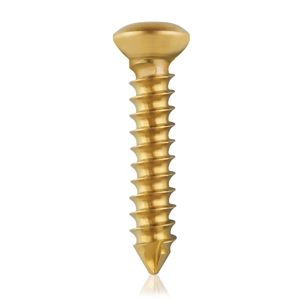 [VTR.200.191061] Tornillo cortical, Ø 3.5 x L 18 mm, dorado, titanio