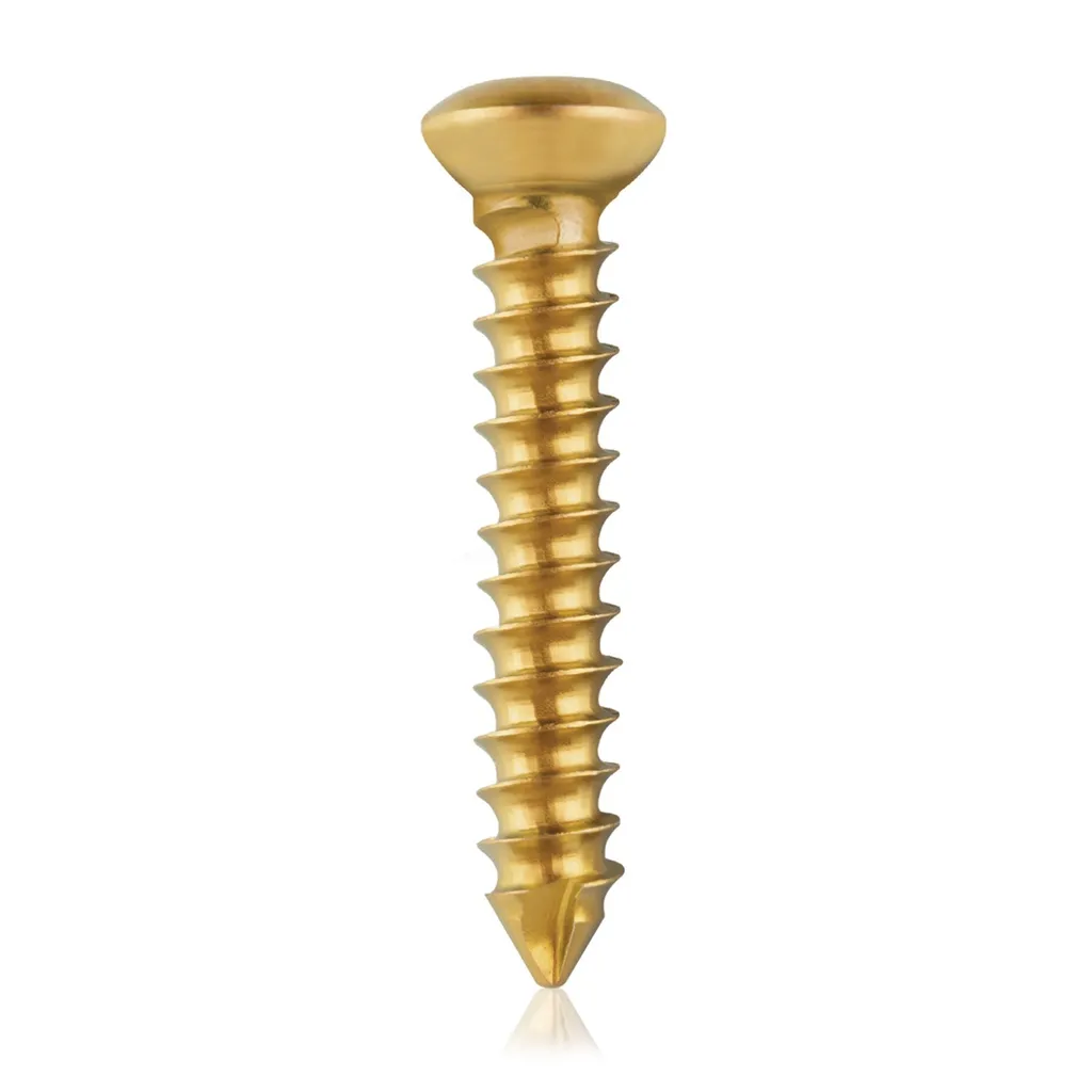 [VTR.200.191062] Tornillo cortical, Ø 3.5 x L 20 mm, dorado, titanio