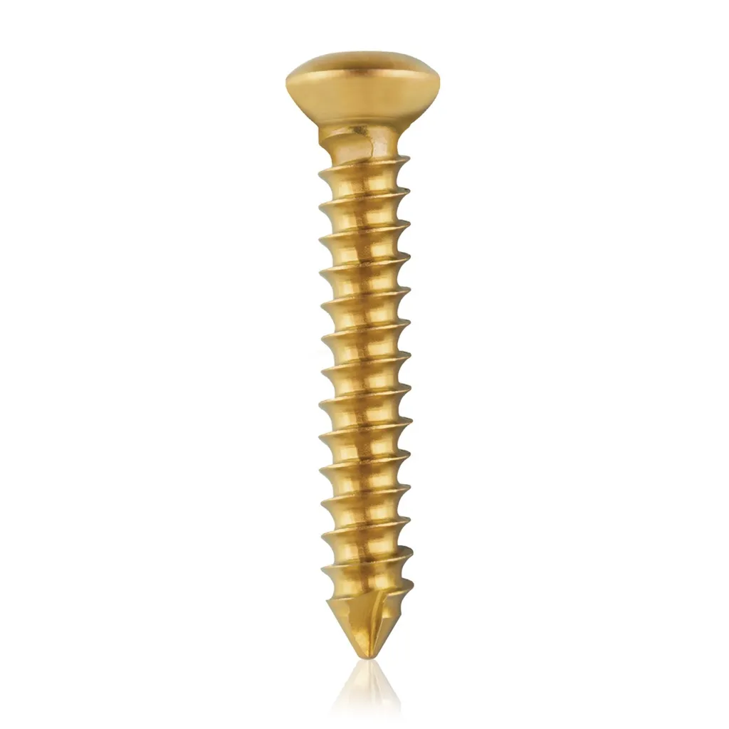 [VTR.200.191063] Tornillo cortical, Ø 3.5 x L 22 mm, dorado, titanio