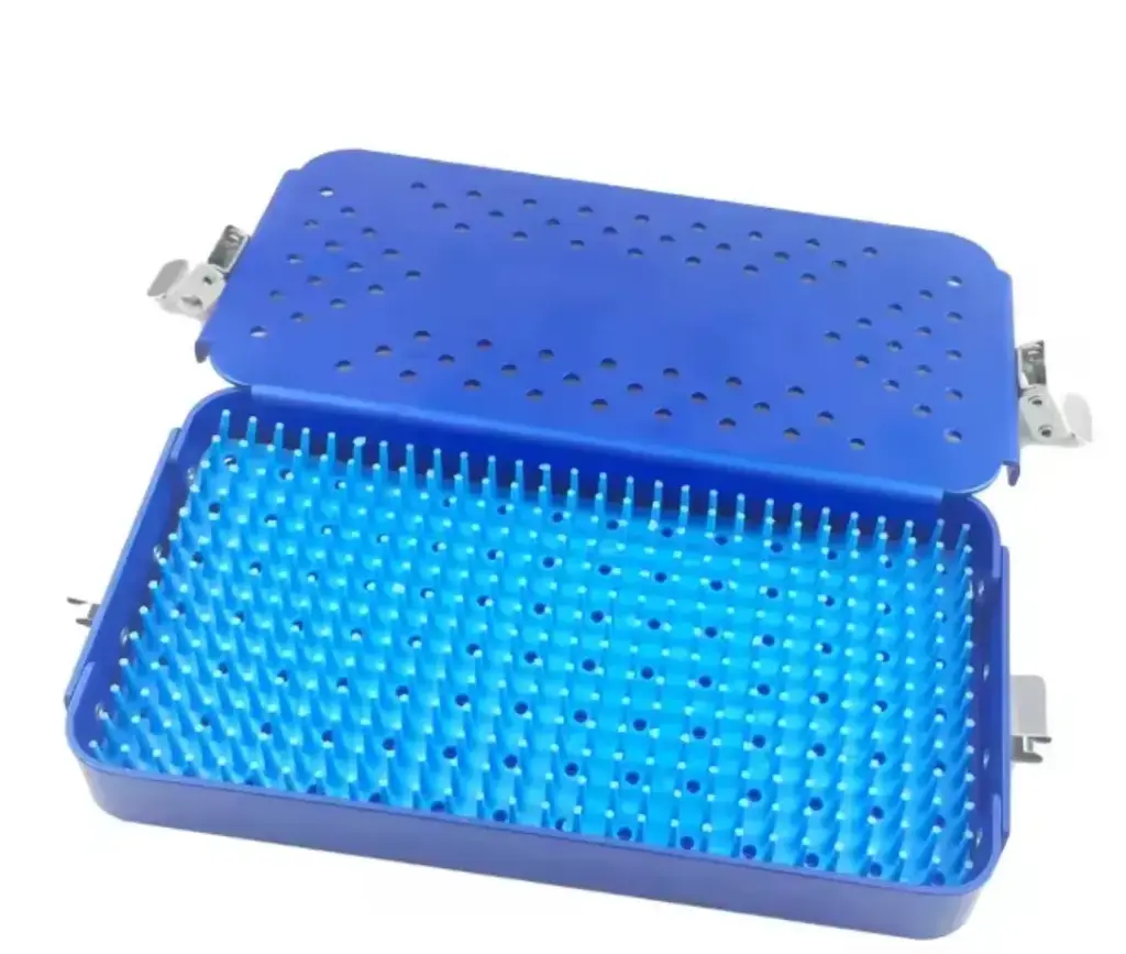 Caja de bandeja de esterilización de silicona de una sola capa